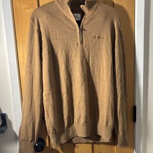 Ben Sherman Light Brown Zip-Up Sweater